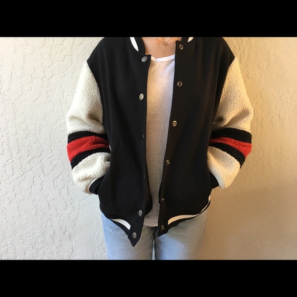 Zara Jackets & Coats Zara Shearling Varsity Jacket Poshmark